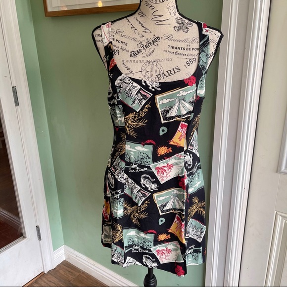 NWT Reformation Noha Postcard Pattern Mini Dress - Picture 3 of 7